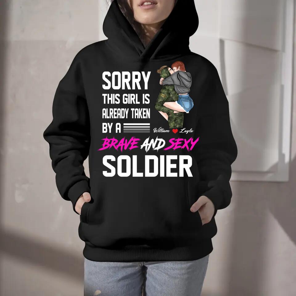 Personalized Sorry This Girl Is Already Taken By A Canadian Brave Adn Sexy Soldier Hoodie Printed HQPN1801