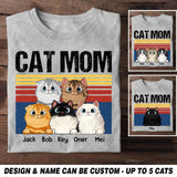 Personalized Cat Mom Tshirt Printed 23JAN-HQ29