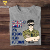 Personalized Australian Soldier/ Veteran Husband Daddy Protector Hero Veteran Printed Tshirts 23JAN-DT29