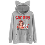 Personalized Cat Mom Hoodie Printed 23JAN-VD29