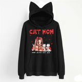 Personalized Cat Mom Hoodie Printed 23JAN-VD29