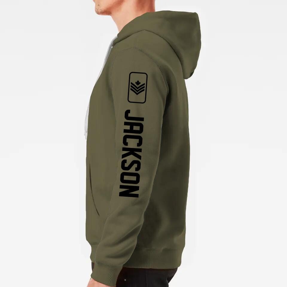 Personalized Canadian Solider/ Veteran Logo Unit Rank Hoodie 3D Printed 23JAN-DT30