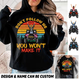 Personalized Don't Follow Me You Won't Make It Jeep & Girl Tshirt or Hoodie Printed QTHQ3001