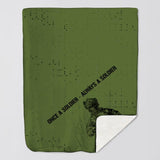 Personalized Once A Soldier Always A Soldier Quilt Blanket Printed 23JAN-DT30