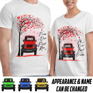 Personalized From Our First Kiss Till Our Last Breath Couple Valentine Gift Tshirt Printed QTVD3001