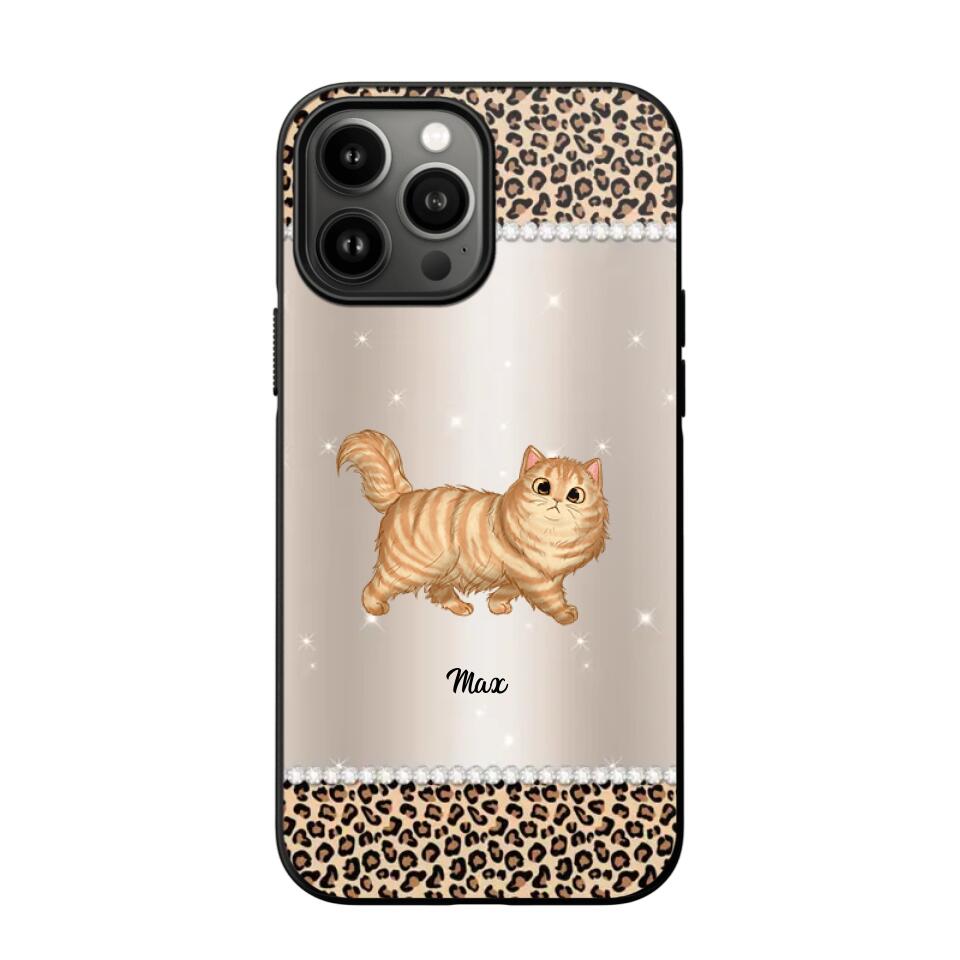 Personalized Leopard Skin Cat Phonecase Printed 23JAN-VD30