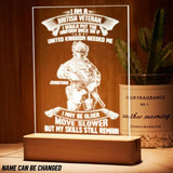 Personalized I Am A British Veteran I Would Put The Uniform Back On Led Lamp Printed 23JAN-DT30