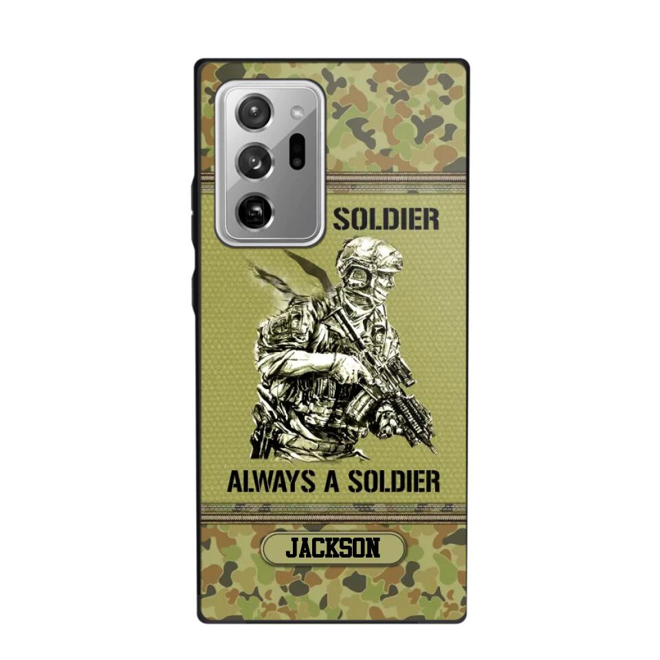 Personalized Once A Soldier Always A Soldier Australian Soldier/Veteran Phonecase Printed 23JAN-DT31