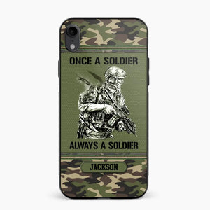 Personalized Once A Soldier Always A Soldier France Soldier/Veteran Phonecase Printed 23JAN-DT31