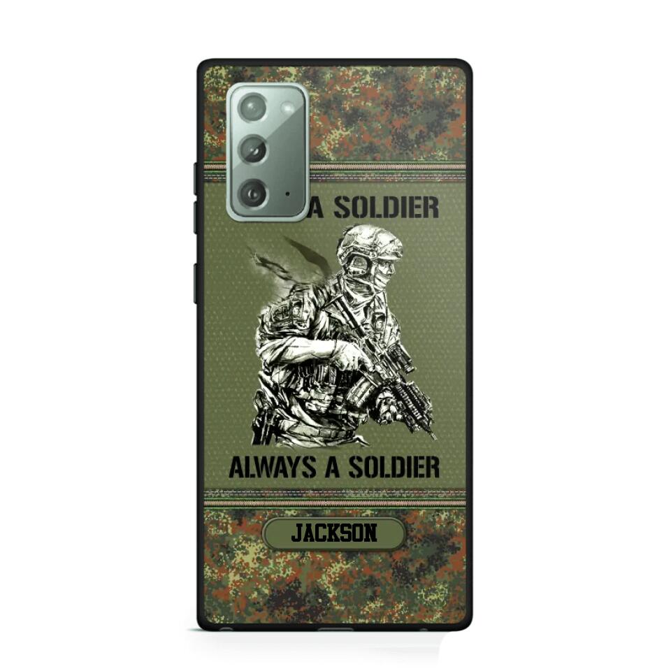 Personalized Once A Soldier Always A Soldier German Soldier/Veteran Phonecase Printed 23JAN-DT31
