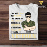 Personalized Canadian Soldier/ Veteran I Am Not A Hero Not A Legend I Am One Of The One Percent Who Served As Guardians Of Our Nation's Freedom I Am A Veteran Printed Tshirts 23JAN-DT31