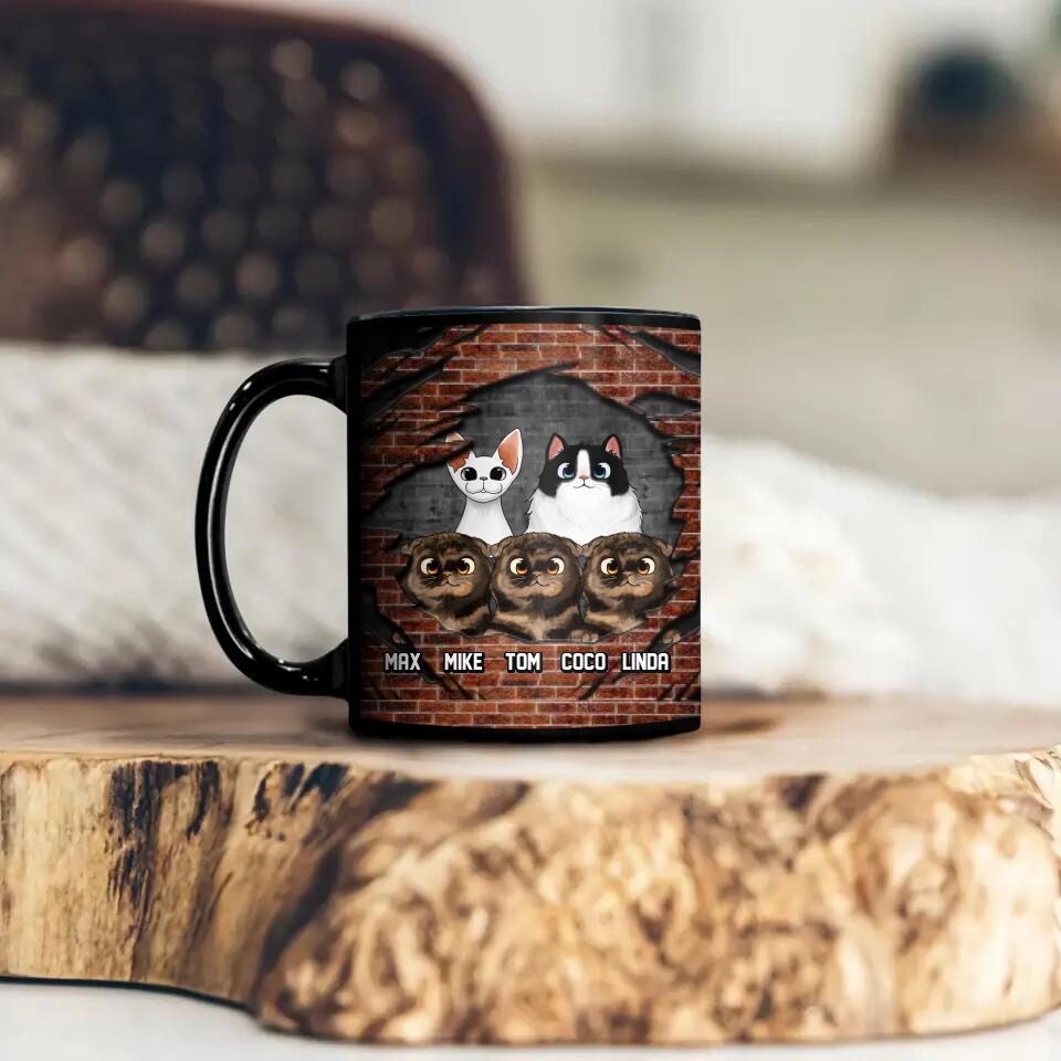Personalized Cat Lovers Black Mug Printed 23FEB-HQ01