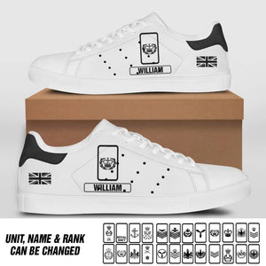 Personalized British Soldier/ Veteran Rank Low Top Shoes 23FEB-DT02