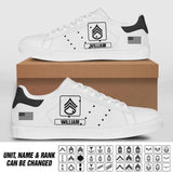 Personalized US Soldier/ Veteran Rank Low Top Shoes 23FEB-DT02