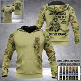 Personalized Australian Solider/ Veteran With Name and Rank Camo Hoodie 3D Printed QTDT0202