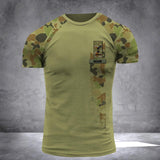 Personalized Australian Veteran/ Soldier  Rank Camo 3D Printed Tshirt QTDT0202