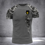 Personalized Australian Veteran/ Soldier  Rank Camo 3D Printed Tshirt QTDT0202