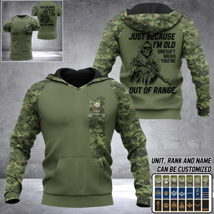 Personalized Canadian Solider/ Veteran With Name and Rank Camo Hoodie 3D Printed QTDT0202