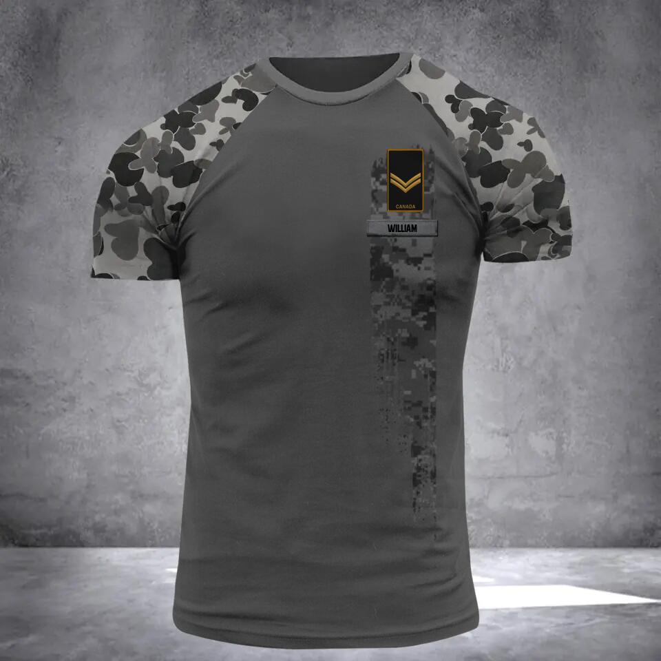 Personalized Australian Veteran/ Soldier  Rank Camo 3D Printed Tshirt QTDT0202