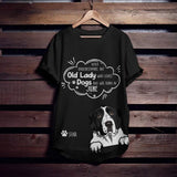 Personalized Never Underestimate An Old Lady Who Loves Dogs And Was Born In June Tshirt Printed QTDT0202