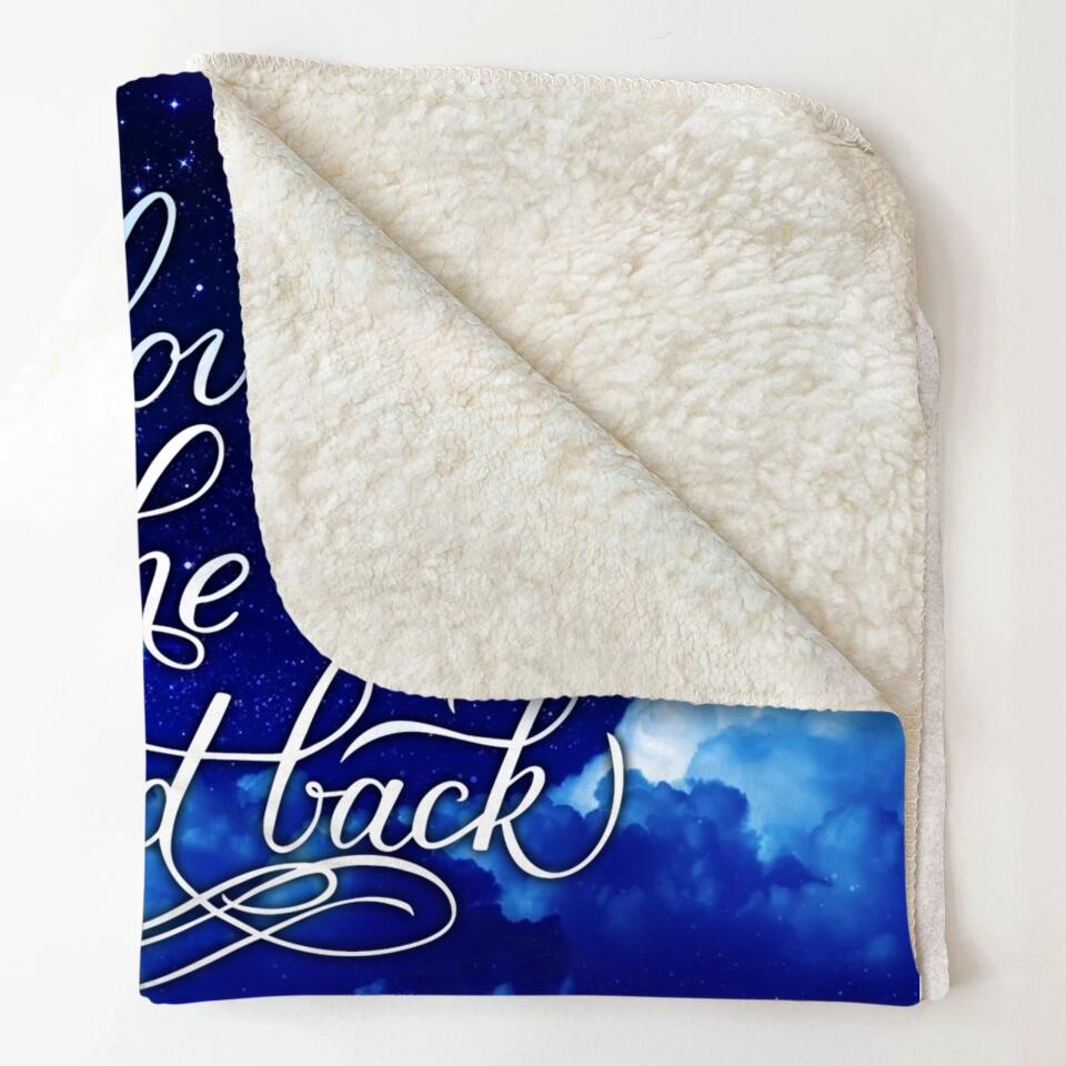 Personalized I Love You To The Moon And Back Dog Lovers Quilt Blanket Printed QTDT0302