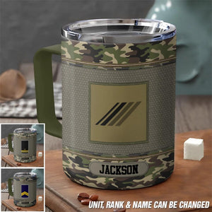 Personalized French Veteran/Soldier Insulated Mug Printed 23FEB-DT03