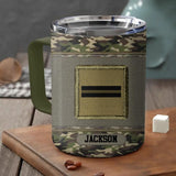Personalized French Veteran/Soldier Insulated Mug Printed 23FEB-DT03