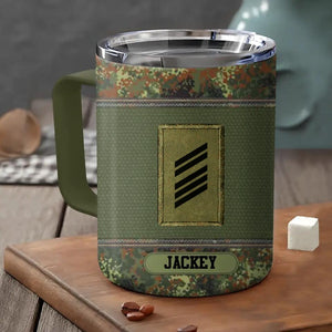 Personalized German Veteran/Soldier Insulated Mug Printed 23FEB-DT03
