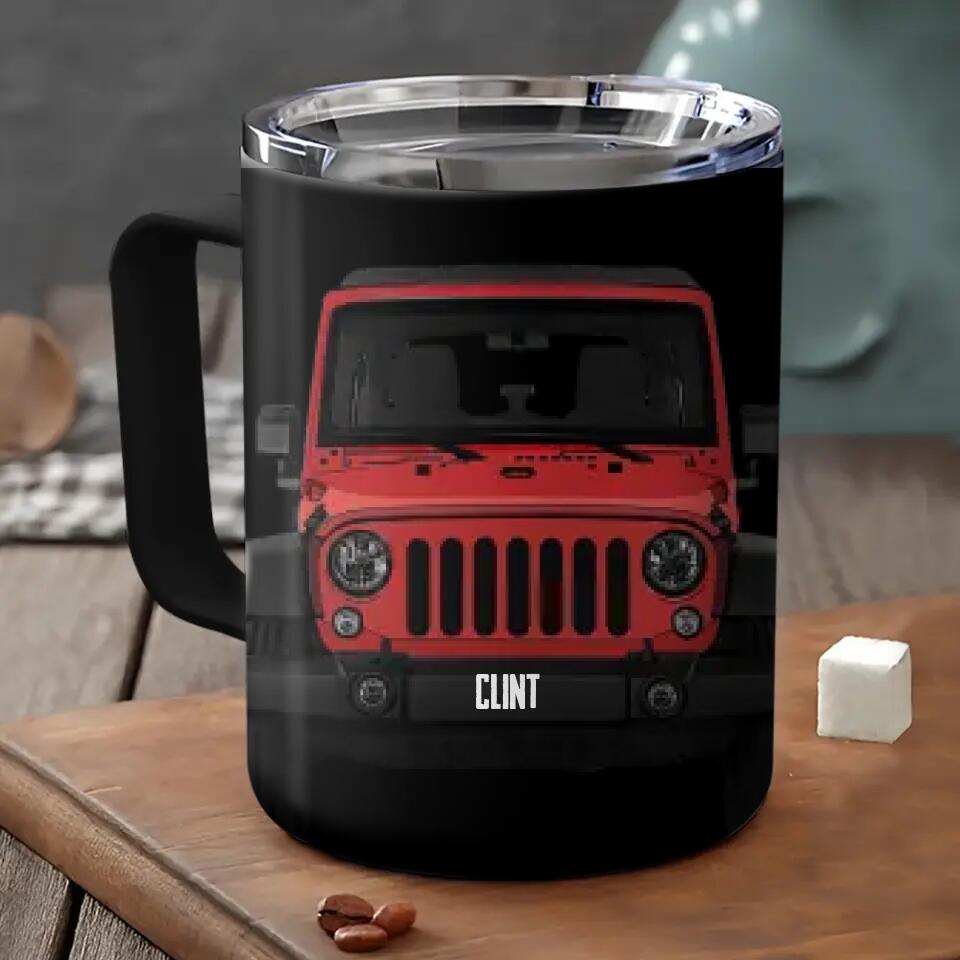 Personalized Jeep with Name Mug Printed 23FEB-DT03