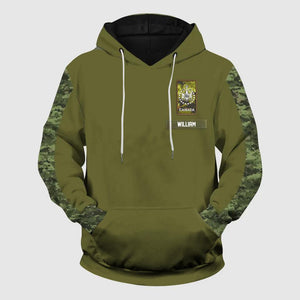 Personalized Canadian Solider/ Veteran With Name and Rank or Flag Camo Hoodie 3D Printed QTHQ0402