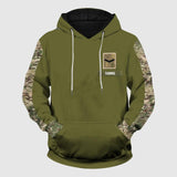 Personalized UK Solider/ Veteran With Name and Rank or Flag Camo Hoodie 3D Printed QTHQ0402