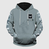 Personalized UK Solider/ Veteran With Name and Rank or Flag Camo Hoodie 3D Printed QTHQ0402