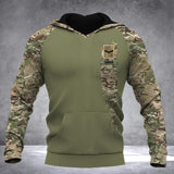 Personalized UK Solider/ Veteran One A Soldier Always A Soldier  Camo With Name and Rank Hoodie Or Tshirt 3D Printed QTDT0602