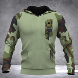 Personalized Irish Solider/ Veteran One A Soldier Always A Soldier  Camo With Name and Rank Hoodie Or Tshirt 3D Printed QTDT0602