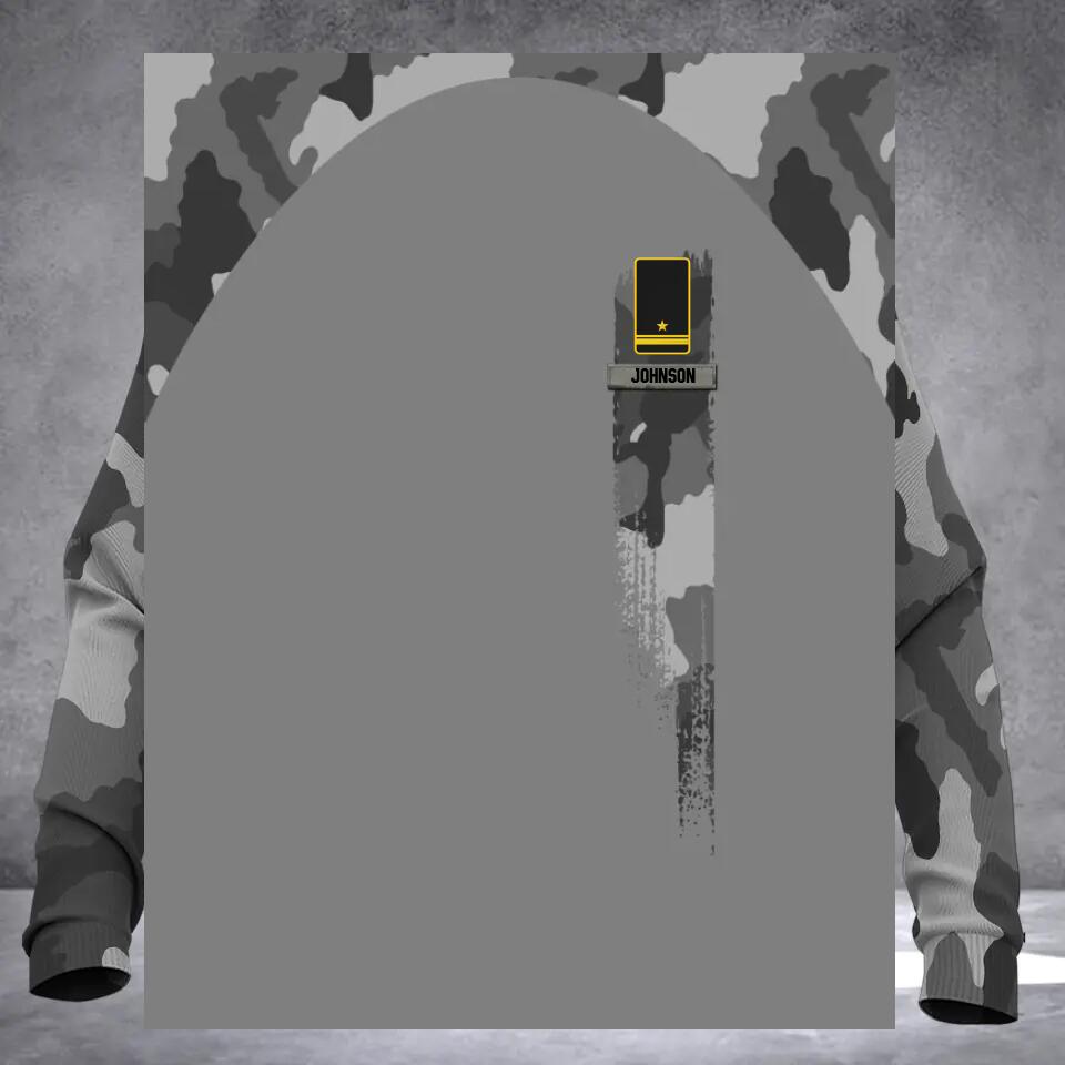 Personalized Irish Solider/ Veteran One A Soldier Always A Soldier  Camo With Name and Rank Hoodie Or Tshirt 3D Printed QTDT0602