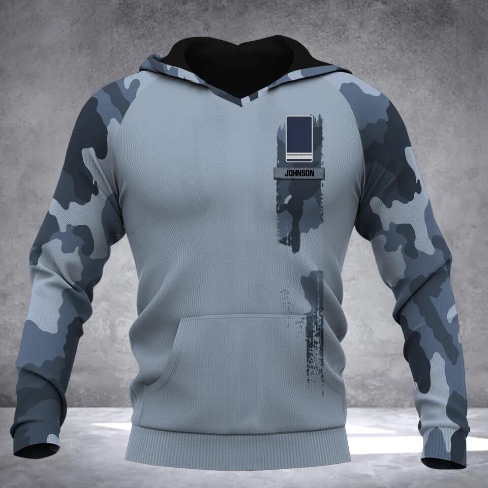 Personalized Irish Solider/ Veteran One A Soldier Always A Soldier  Camo With Name and Rank Hoodie Or Tshirt 3D Printed QTDT0602