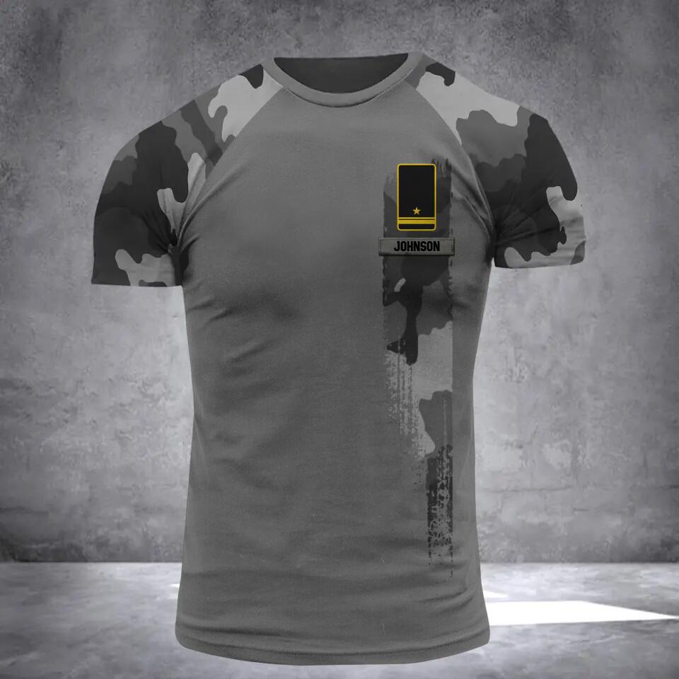 Personalized Irish Solider/ Veteran One A Soldier Always A Soldier  Camo With Name and Rank Hoodie Or Tshirt 3D Printed QTDT0602