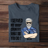 Personalized Australian Soldier/Veteran I Served My Country What Did You Do Rank Camo Printed Tshirts FEB23-HQ06