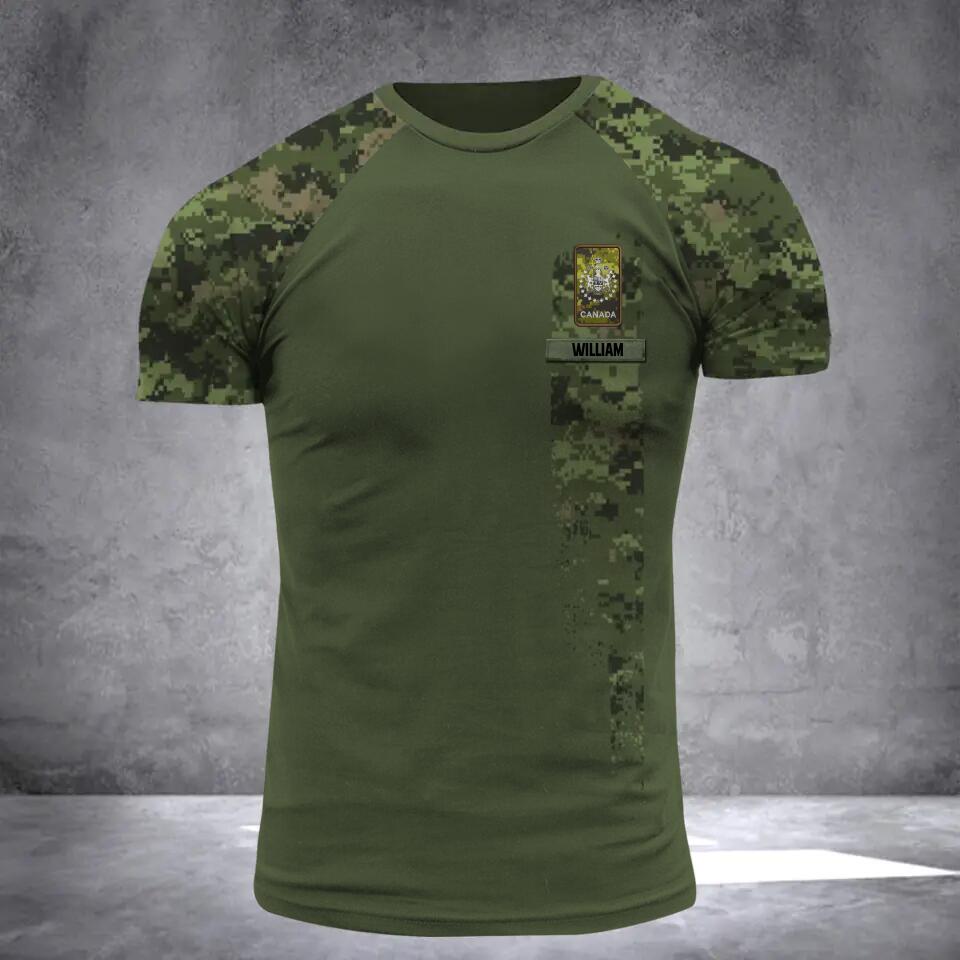 Personalized Canadian Solider/ Veteran I Served My Country What Did You Do Name and Rank Camo Hoodie 3D Printed 23FEB-DT06