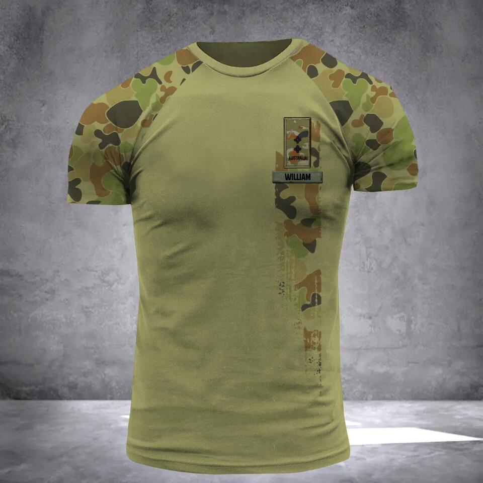 Personalized Australian Solider/ Veteran I Served My Country What Did You Do Name and Rank Camo Hoodie 3D Printed 23FEB-DT06