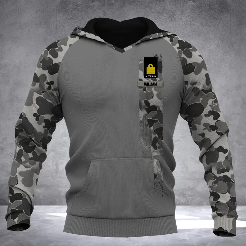 Personalized Australian Solider/ Veteran I Served My Country What Did You Do Name and Rank Camo Hoodie 3D Printed 23FEB-DT06