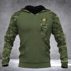 Personalized I Am A Canadian Grumpy Veteran I Fix Stupid Name and Rank Camo Hoodie 3D Printed QTDT0702