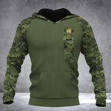 Personalized I Am A Canadian Grumpy Veteran I Fix Stupid Name and Rank Camo Hoodie 3D Printed QTDT0702