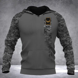 Personalized I Am A Canadian Grumpy Veteran I Fix Stupid Name and Rank Camo Hoodie 3D Printed QTDT0702