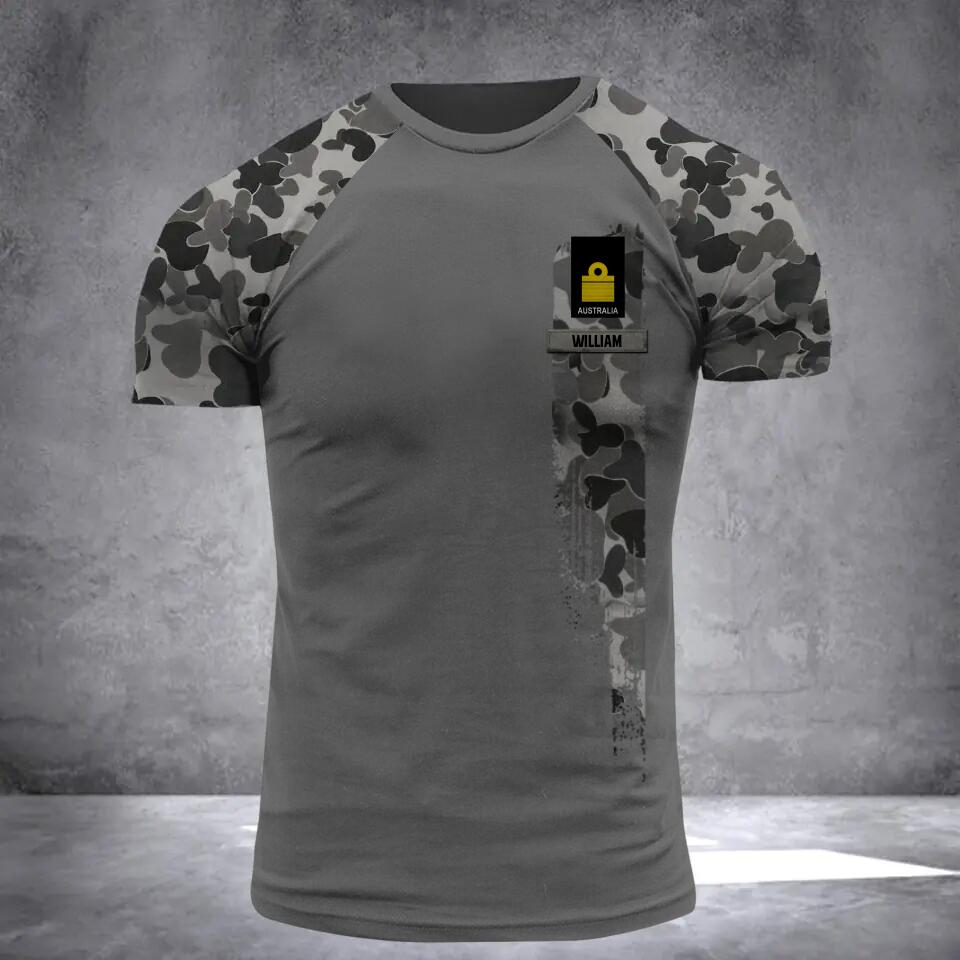 Personalized I Am An Australian Grumpy Veteran I Fix Stupid Name and Rank Camo Hoodie 3D Printed QTDT0702