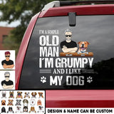 Personalized I'm A Simple Old Man I'm Grumpy And I Like Dog Decal Printed QTHQ0702