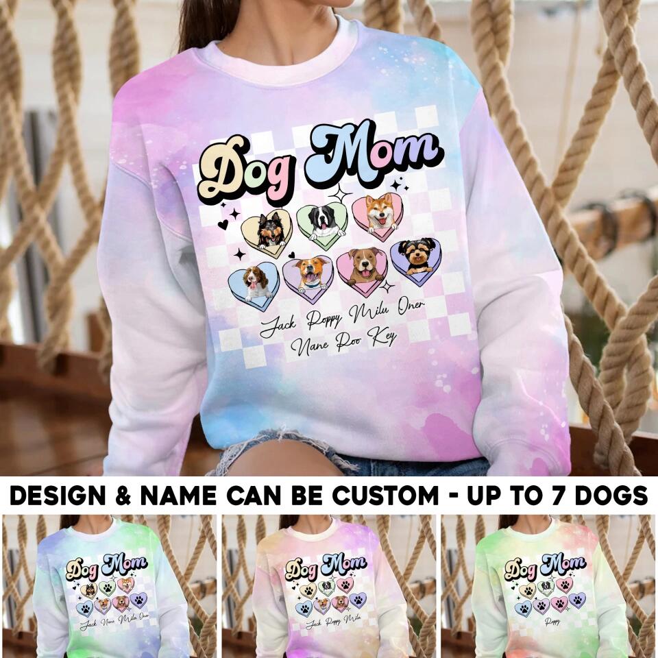 Personalized Dog Mom 3D Printed Sweatshirt PNHQ0702