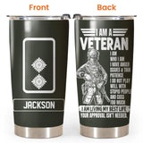 Personalized I am a British Veteran/Soldier Tumbler 20Oz Printed QTDT0802