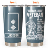 Personalized I am a British Veteran/Soldier Tumbler 20Oz Printed QTDT0802