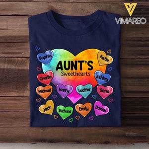 Personalized Grandma's Sweethearts Aunt Mom Kid Name Tshirt Printed 23FEB-VD08